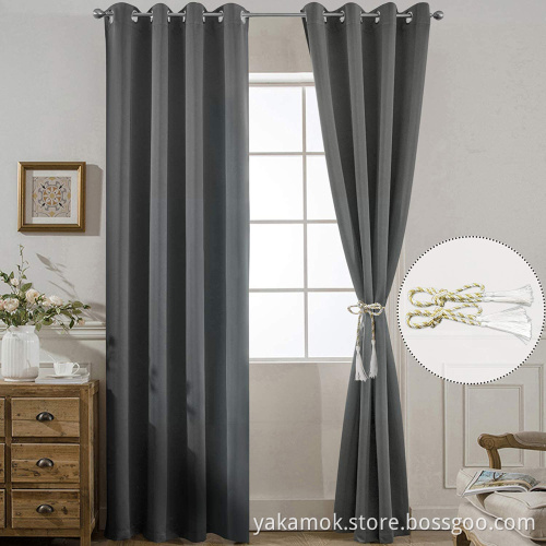 Dark Grey Blackout Curtains